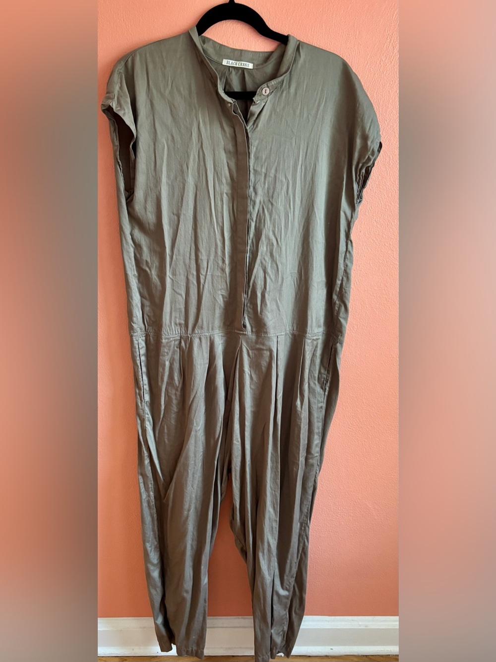Black Crane 100 % Cotton Jumpsuit